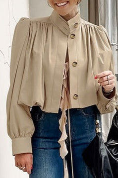 WW | Passform Khaki Puffärmeljacke