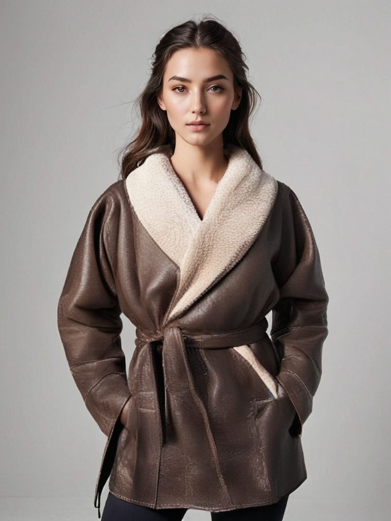 WW | Women's Leather Winter Jacket with Fur Lining