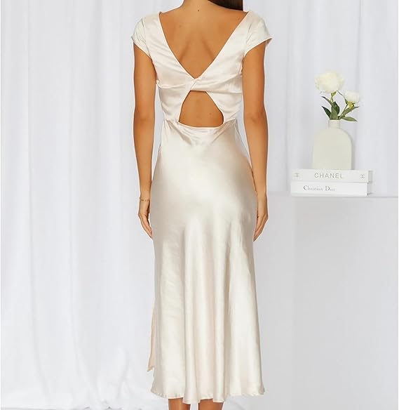 W&W - Elegantes Slik-Kleid