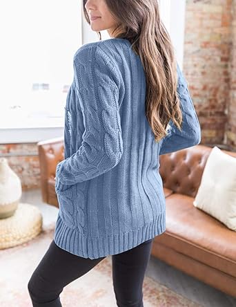WW | Zeitloser und Kuscheliger Pullover mit Offener Knopfleiste
