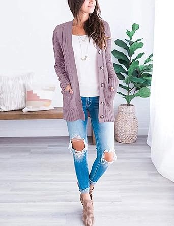 WW | Weiche Strickjacke Für Jeden Tag Für Freizeit
