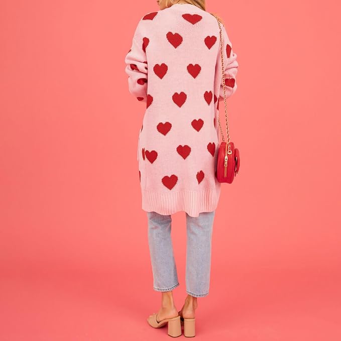 WW | Süßer Cardigan mit Herzmuster