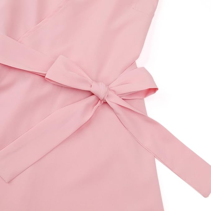 Elegantes Maxikleid für Damen – Ärmelloses V-Ausschnitt Abendkleid in Uni-Farben, Langes Kleid für Hochzeit & Sommerfeste