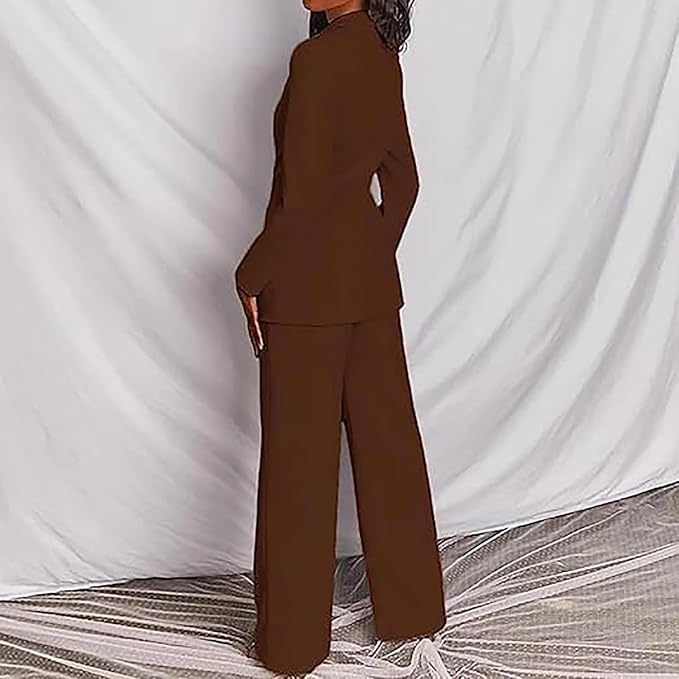 WW Women's Suit - Stylish Two-Piece with Blazer & Long Trousers, Elegant Pant Suit for Business, Evening & Events