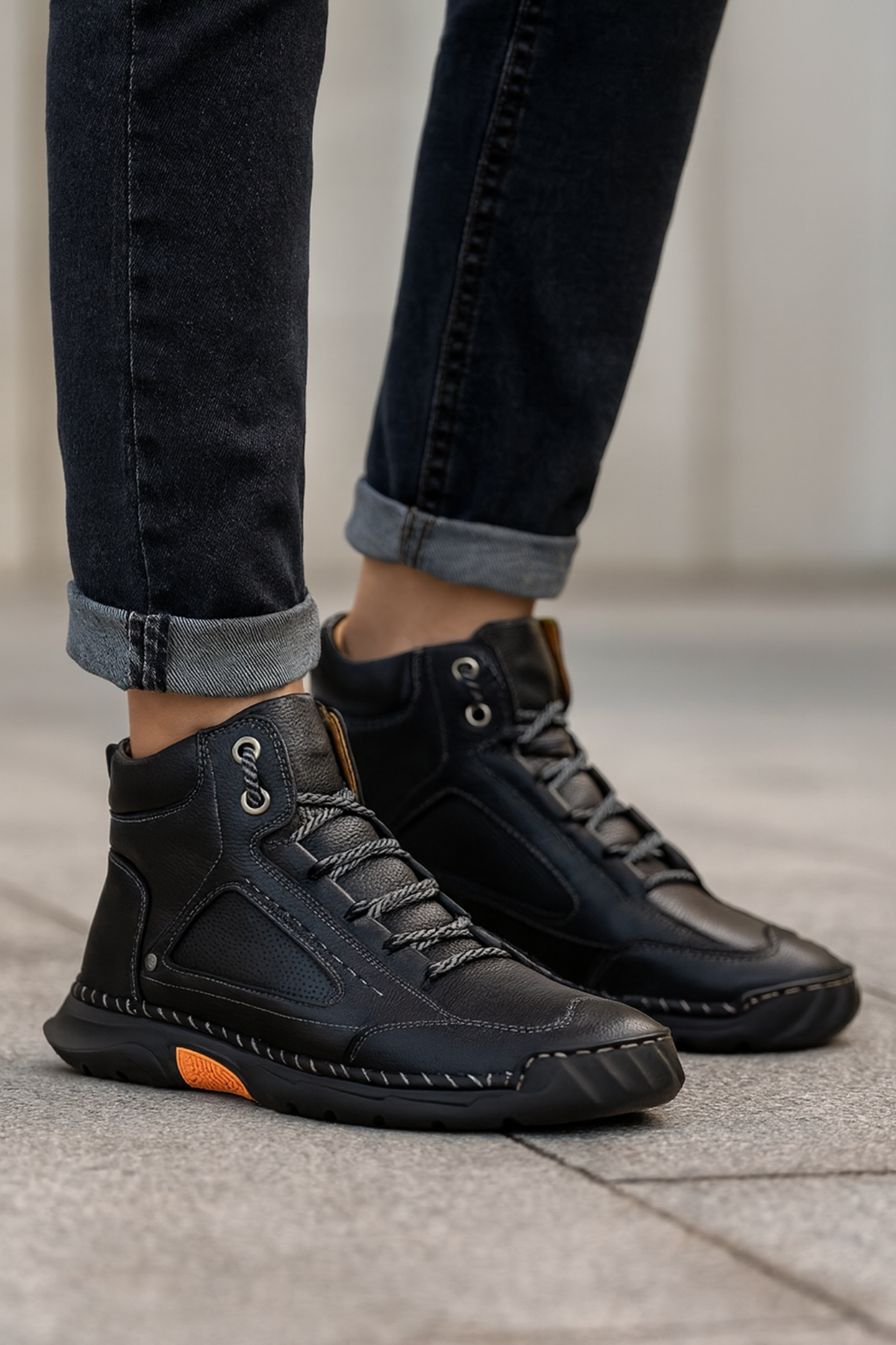 Moriarty | Leather High Top Shoes