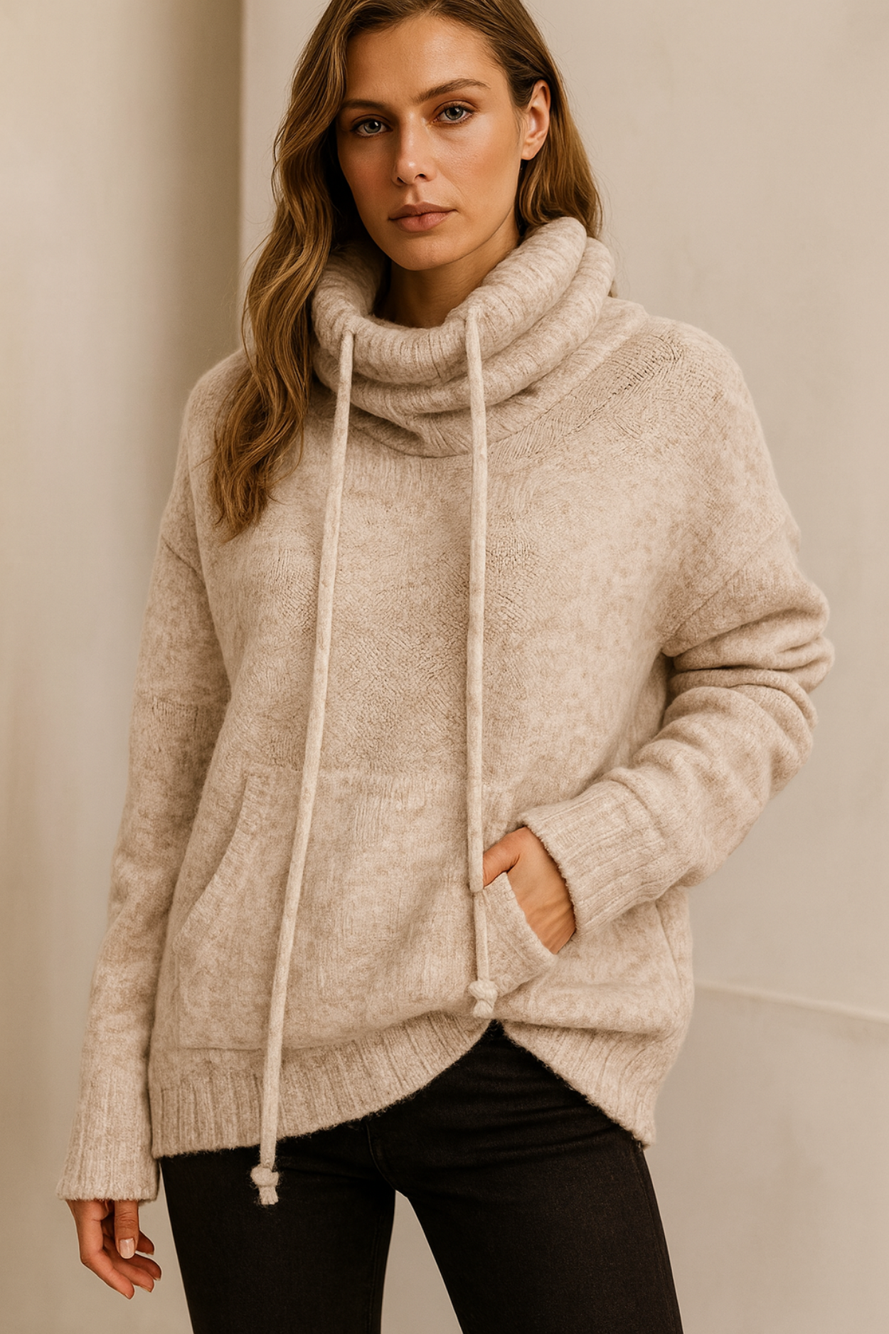 Xena | Long Sleeve Sweater with Pocket
