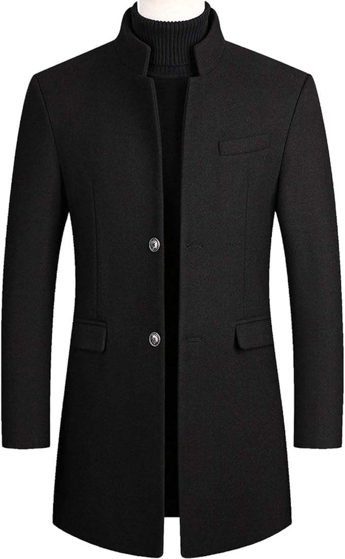 WW | Wool blend Slim fit Single-breasted With stand-up collar