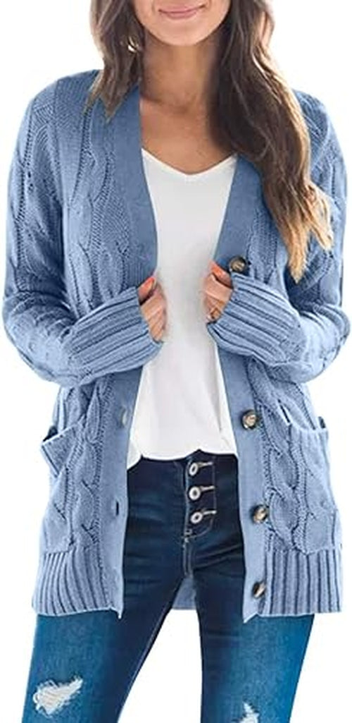 WW | Zeitloser und Kuscheliger Pullover mit Offener Knopfleiste