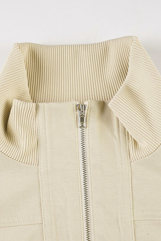 WW | Belted Stand-Up Collar Jacket