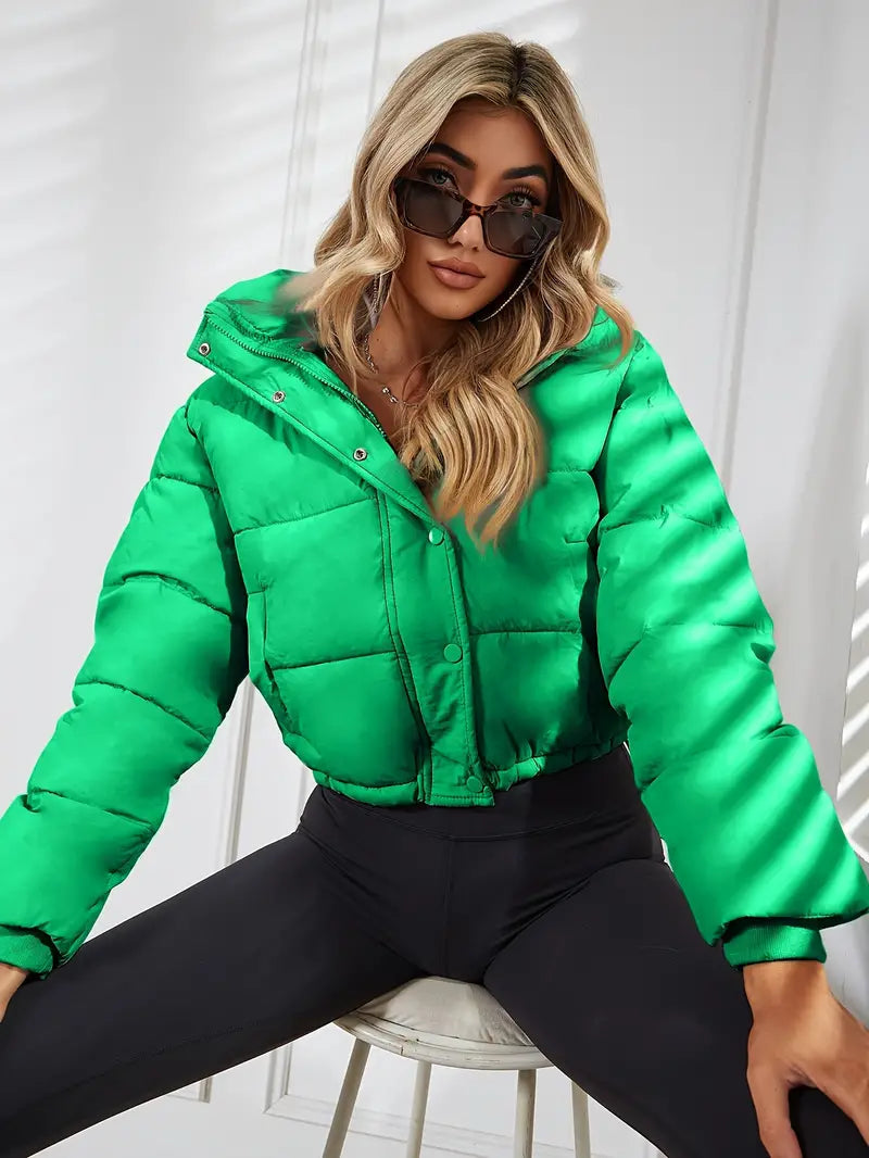 WW | Cropped Winter Puffer Jacket for Women