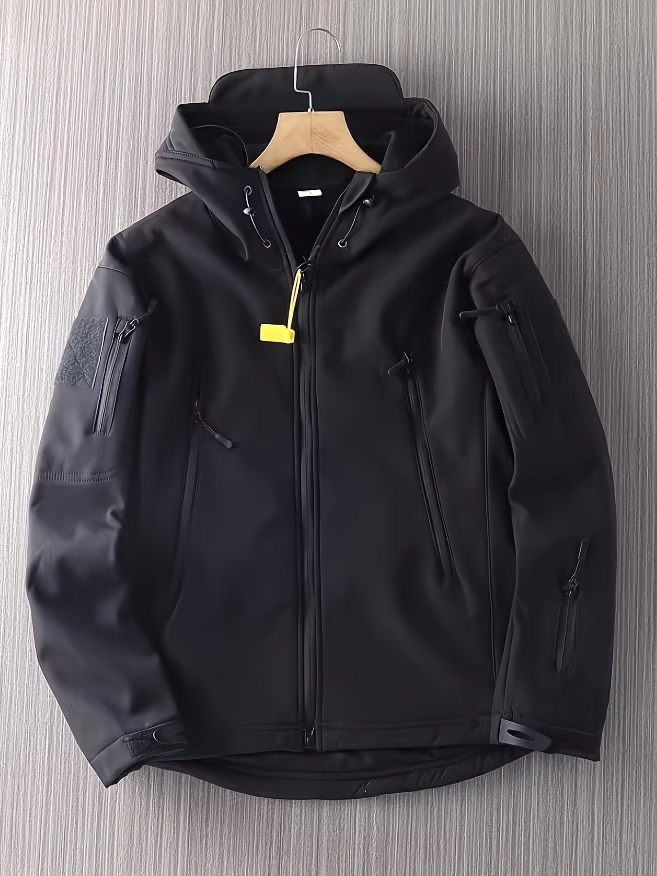 WW | Softshell Jacke - Winddichte Tactical Outdoor Jacke mit Kapuze & Reißverschlusstaschen