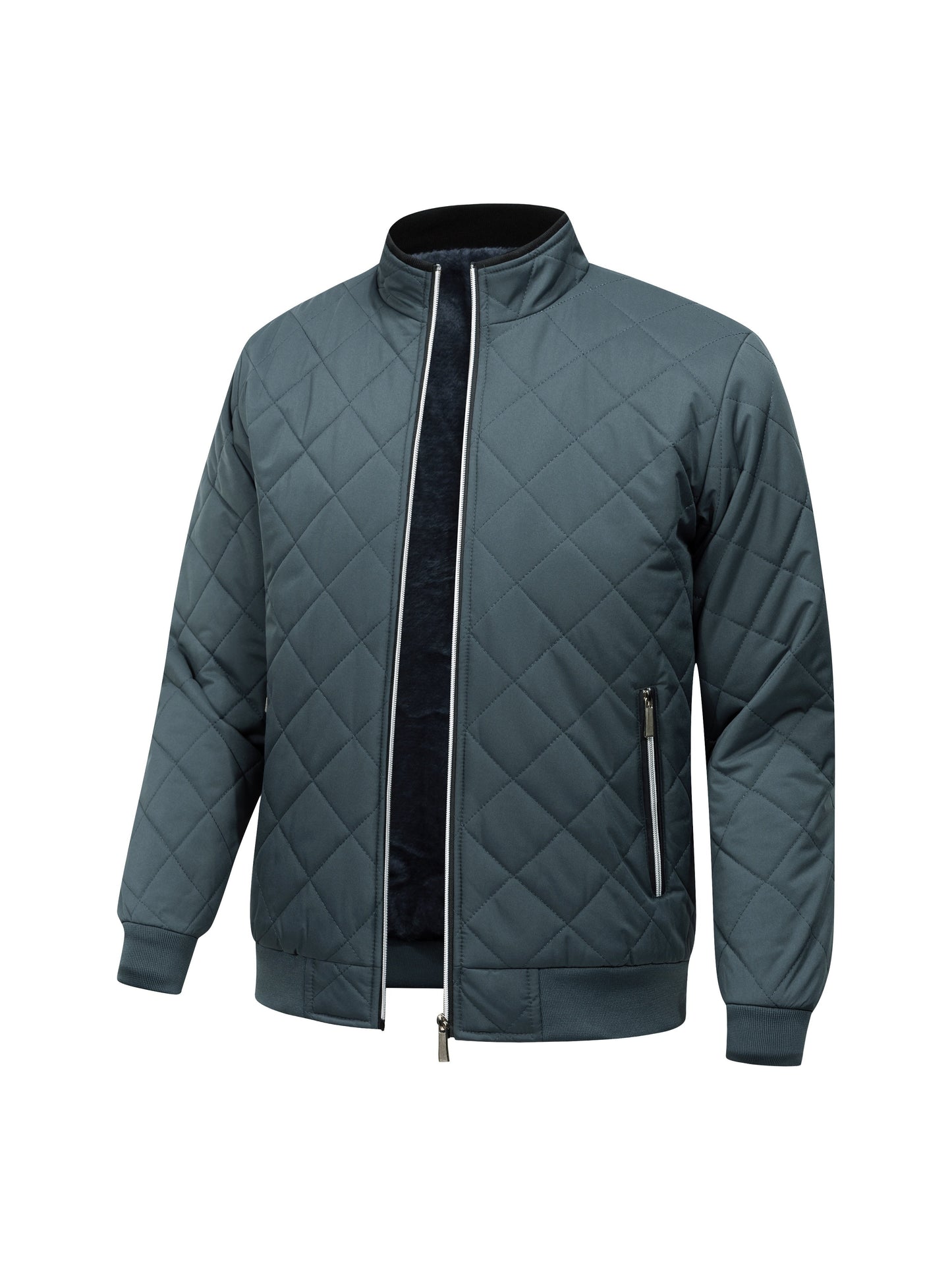 WW | Solid Fleece Warm Puffer Winter Jacket For Men - Perfect for Cold Winter Days