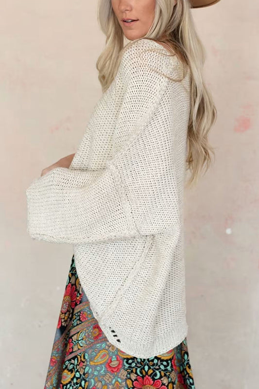 WW | Cozy chunky knit sweater with a round neck