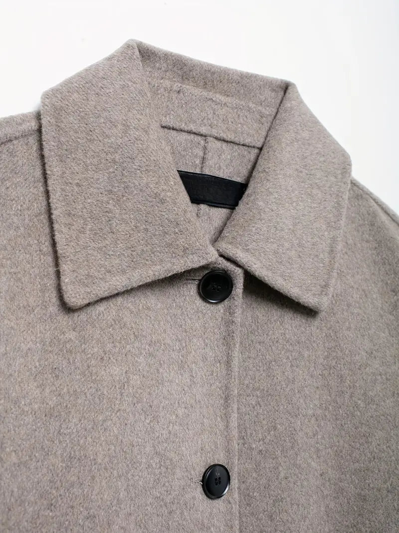 WW | Wollmischjacke - Minimalistisches Design - Boxy Fit - Moderne Schicht