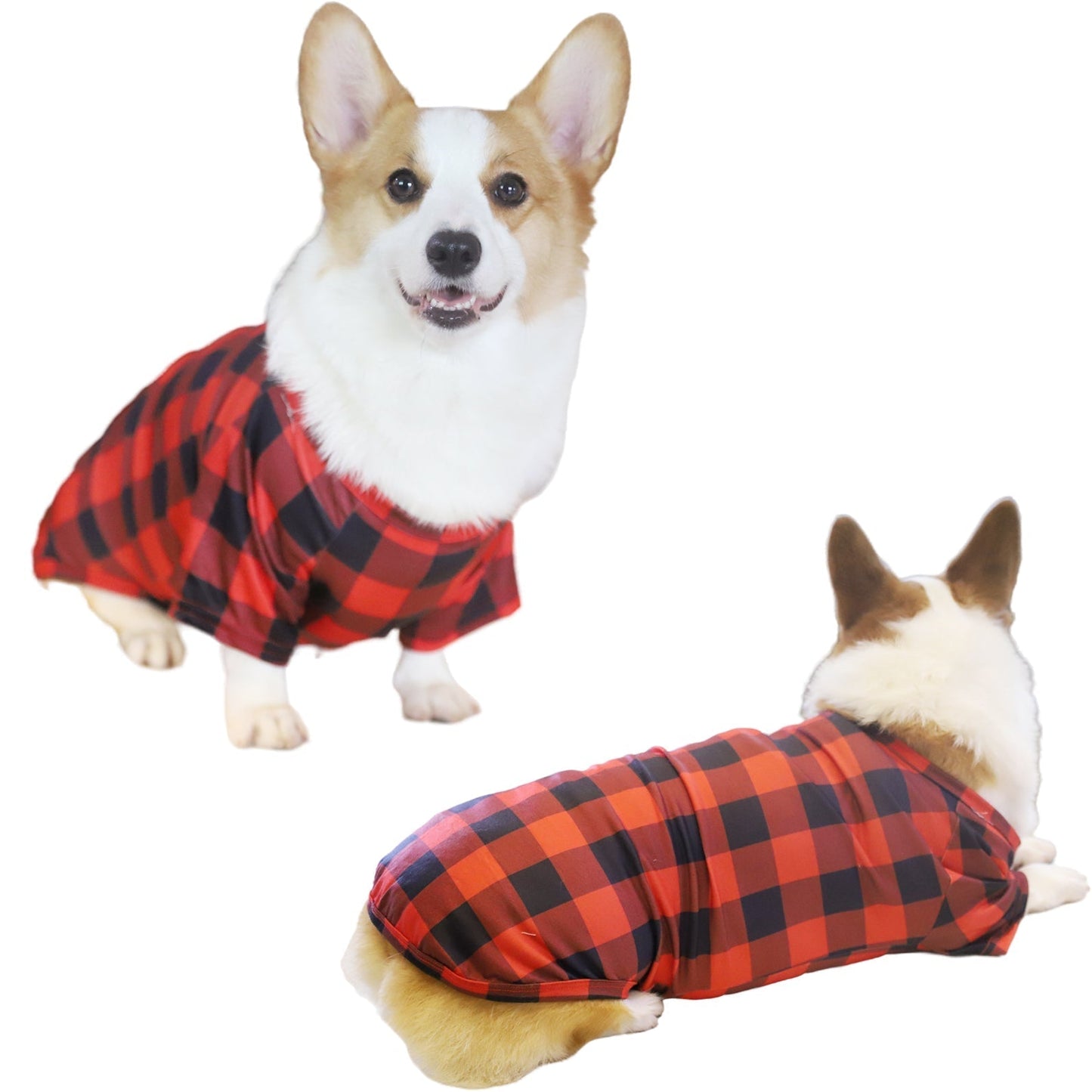 WW | "2025 Family Christmas" Text Print Black & Red Plaid Christmas Pajamas Matching