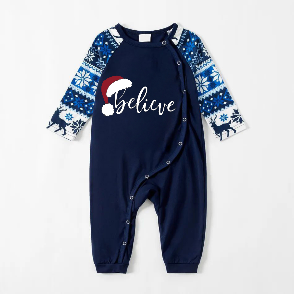 WW | "Glaube" Druck Blau Familie Weihnachten Matching Pyjamas