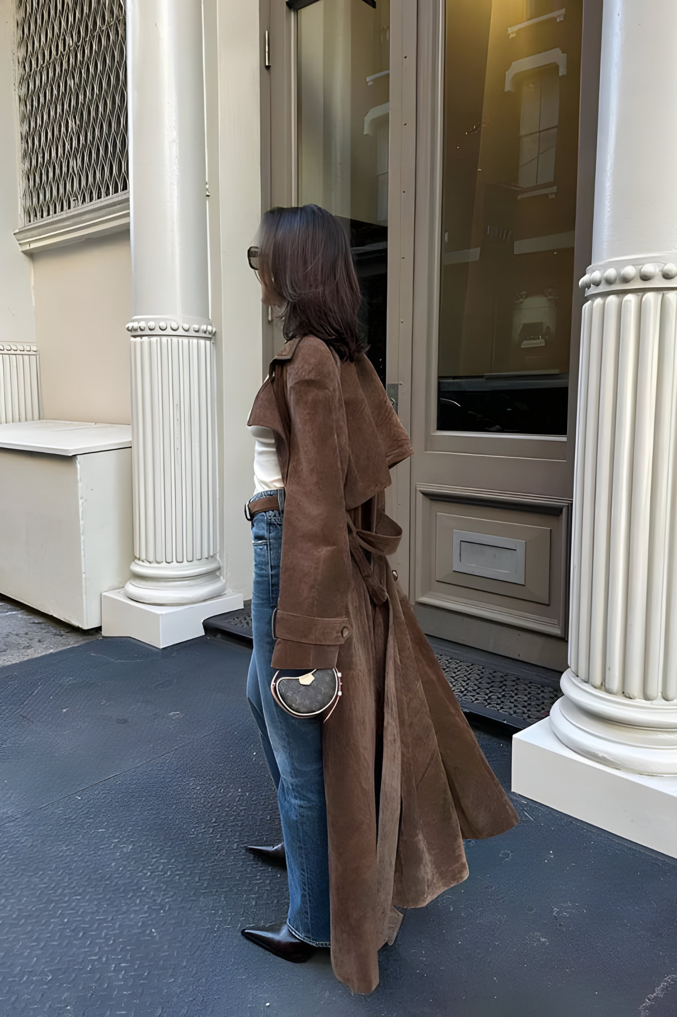 Veronica | Elegant Suede Trench Coat