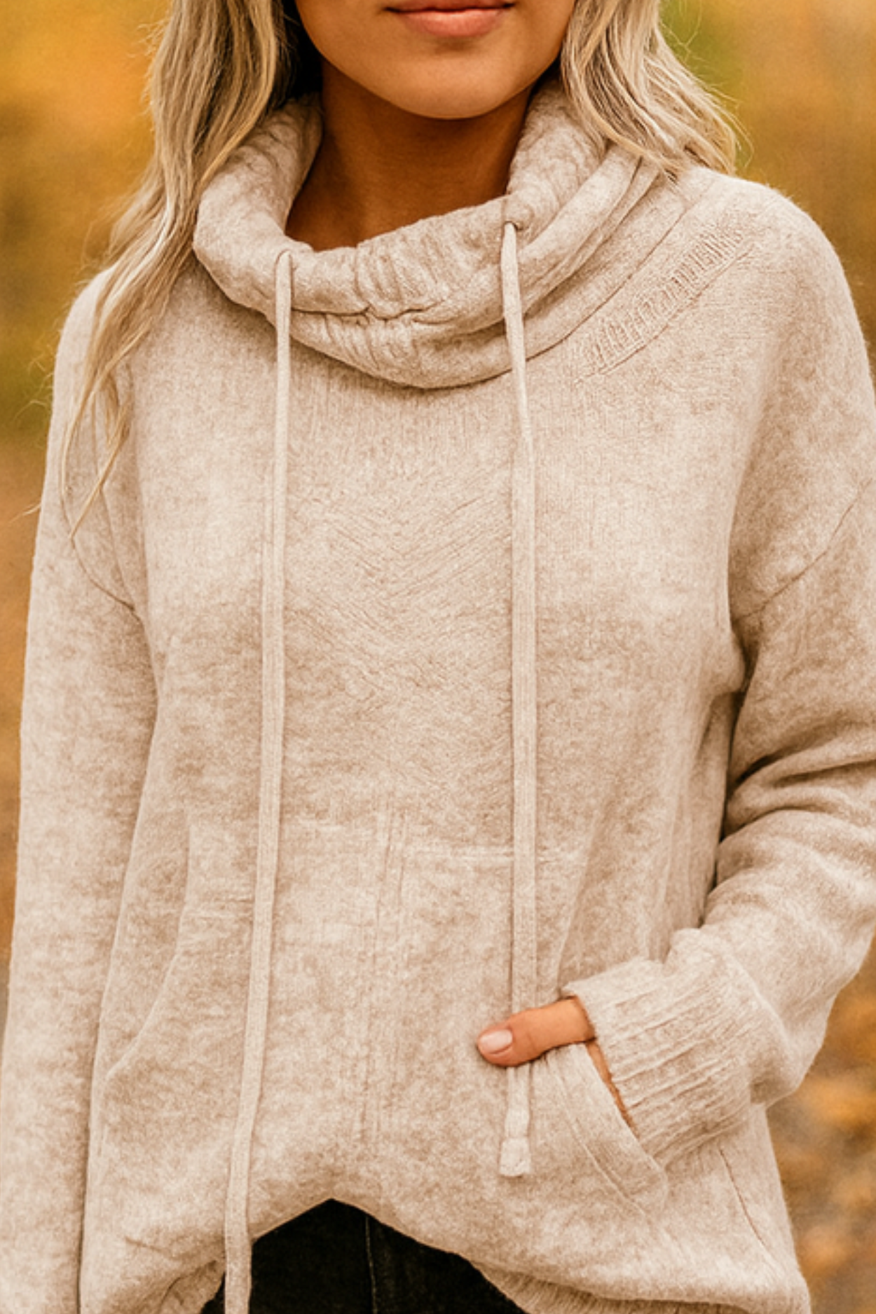 Xena | Long Sleeve Sweater with Pocket