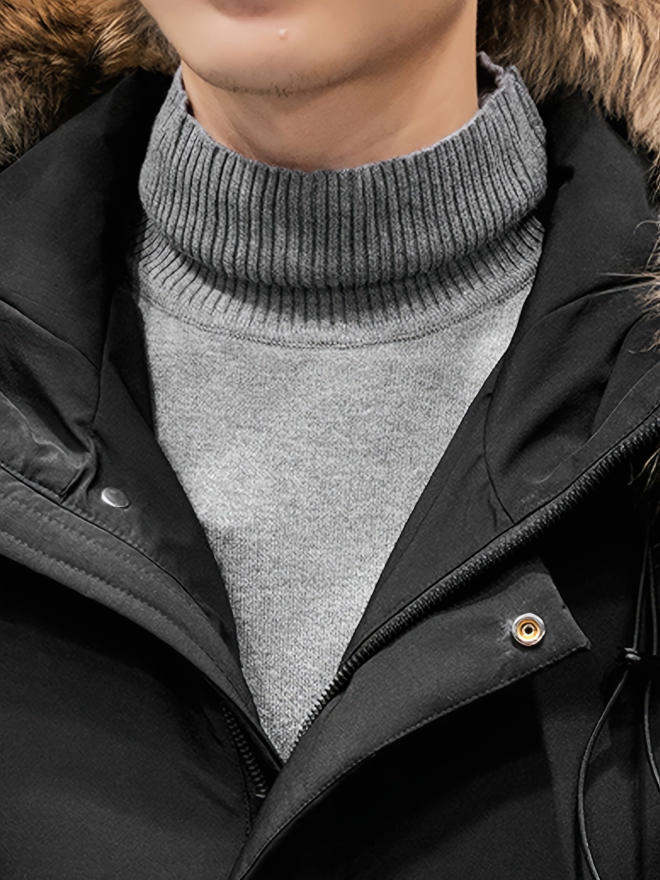 WW | Mid-Length Hooded Winter Jacket for Men - Perfect for Outdoor Activities