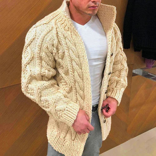 WW | Herrenstrickjacke mit Stehkragen