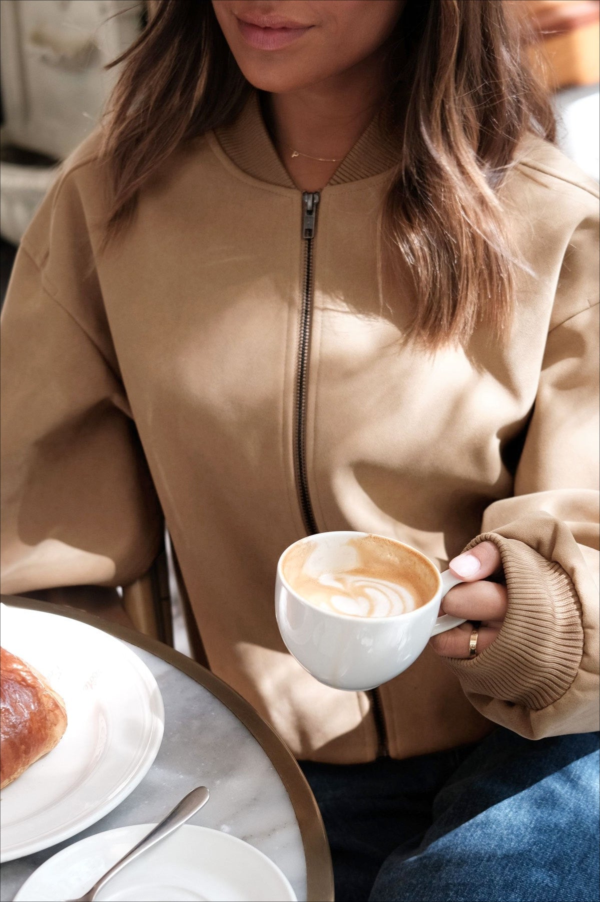WW | Faux Suede Bomber Jacket