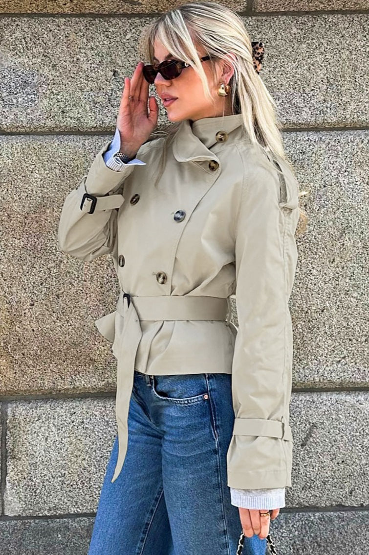 WW | Collar-Belt Short Jacket