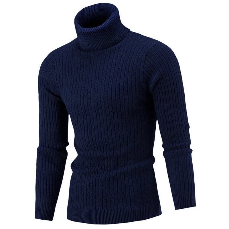 WW | Herren Rollkragenpullover aus dicker Wolle mit hohem Kragen