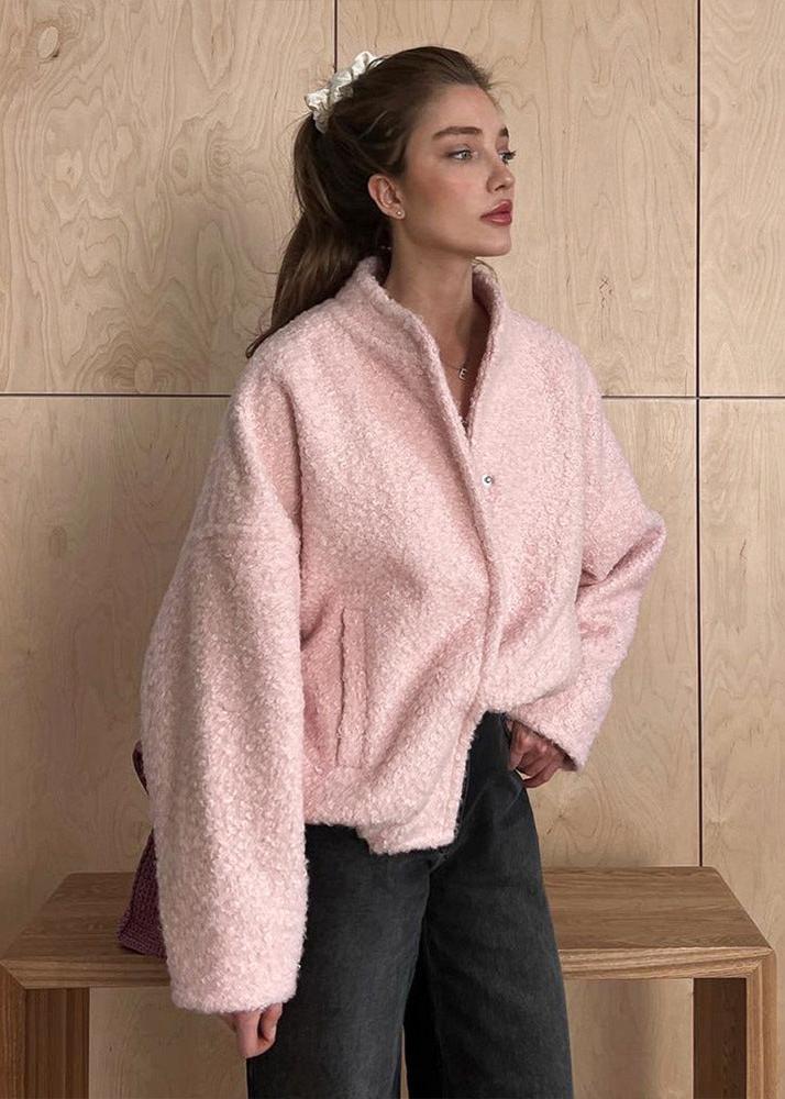WW | Rosa Drop Shoulder Stehkragenjacke