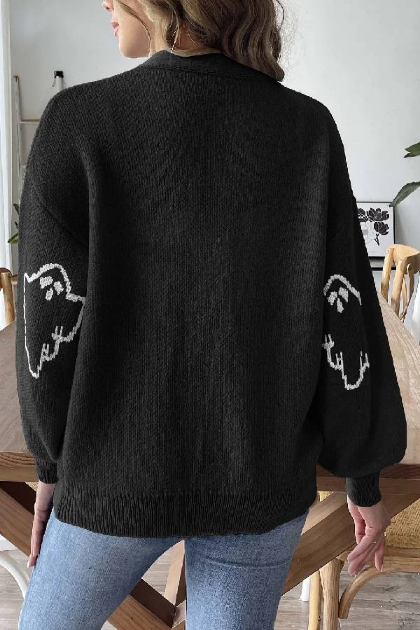 WW | Lockere lässige Cartoon Jacquard-Jacke