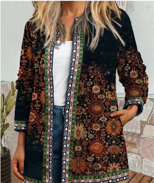 WW | Boho jacket with colorful pattern