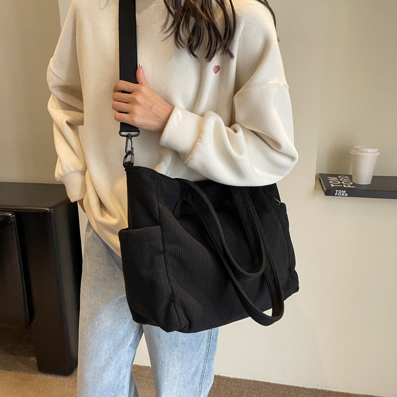 WW | Student Tote Corduroy Bag