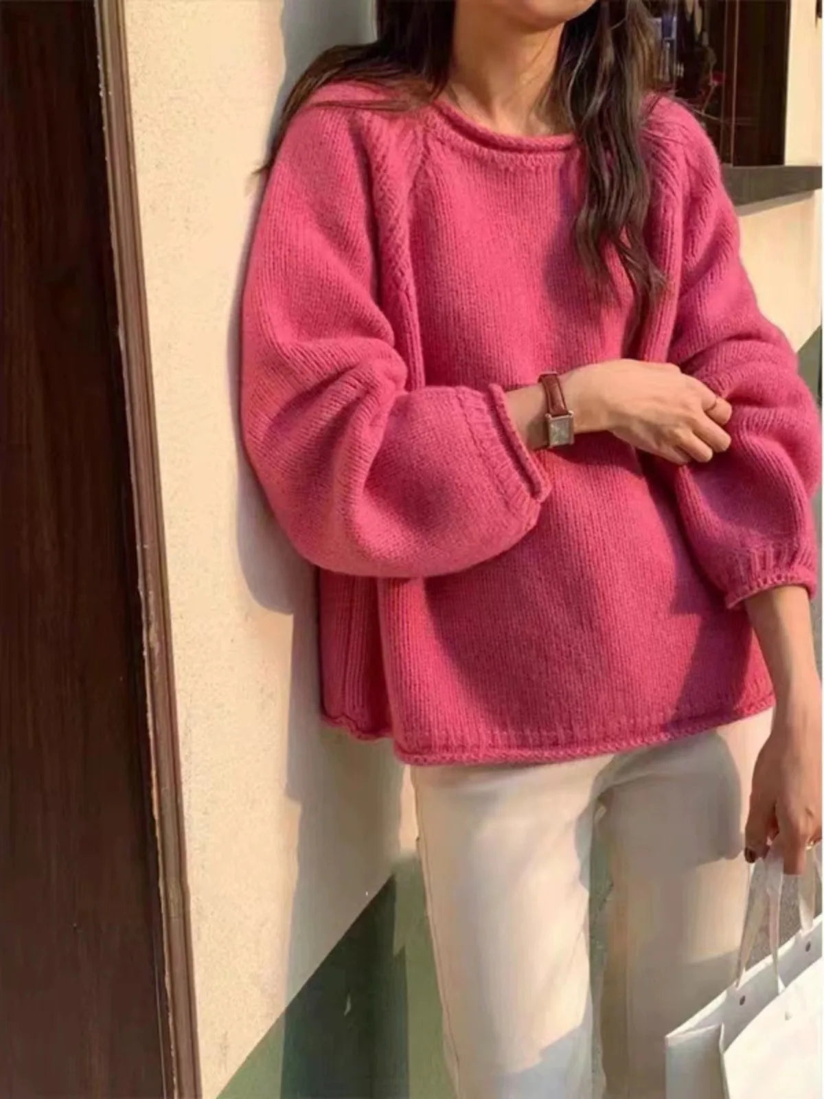 WW | Cozy oversized knit sweater for casual comfort