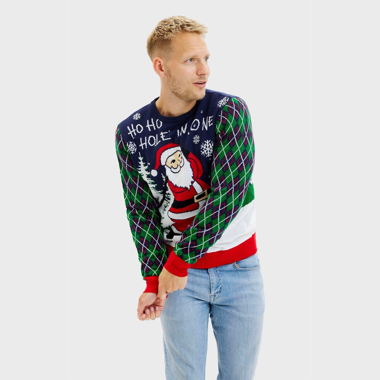 WW | Ho Ho Hole In One Weihnachts-Pullover - Herren