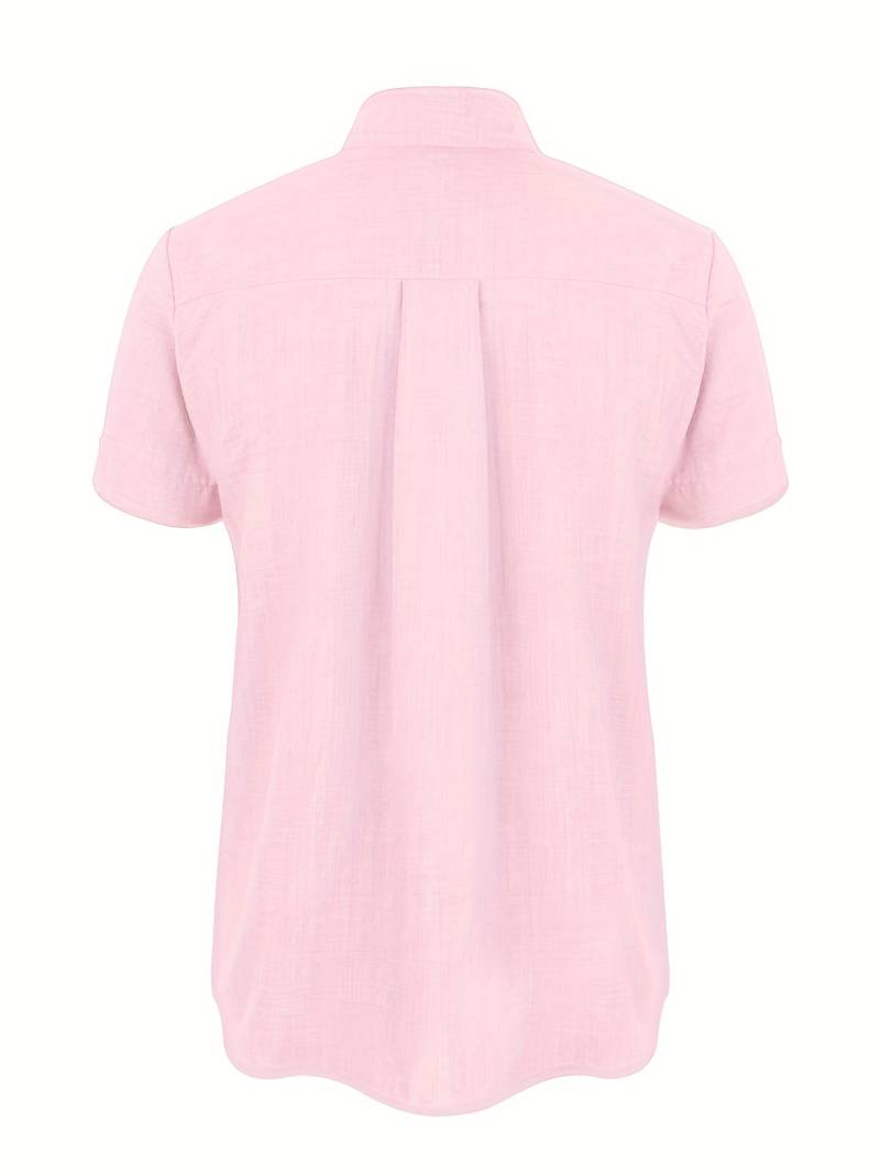 WW | Men's Classic Casual Button-Down Short Sleeve Shirt