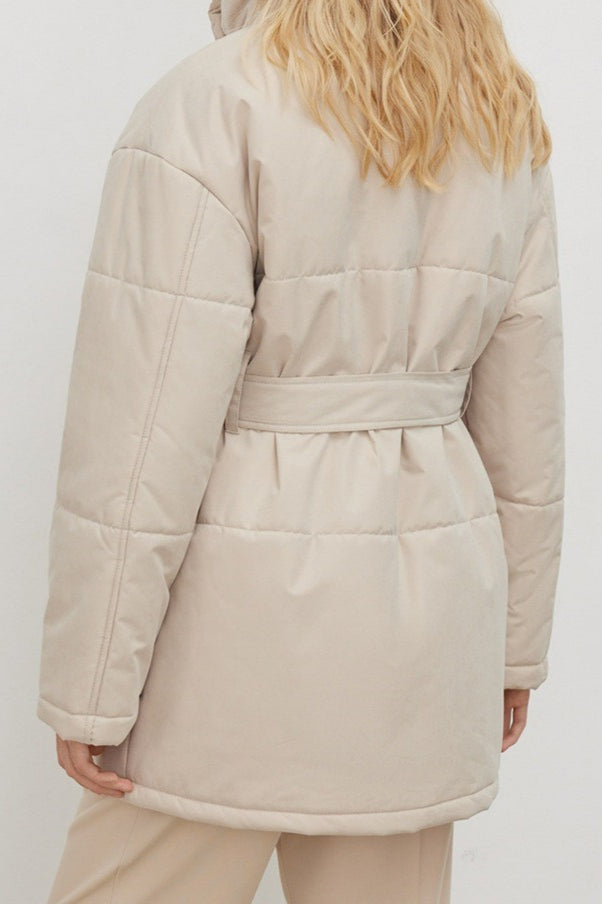 WW | Baumwolle Krawatten Taille Puffer Jacke