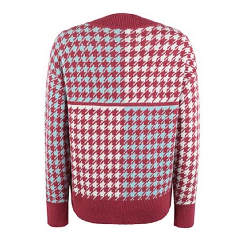 WW | Geometrischer Strickpullover mit Modernem Muster