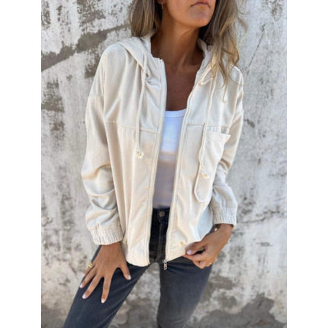 WW | Up Casual Jacket - Kordelzug Taille - Leichte Baumwollmischung