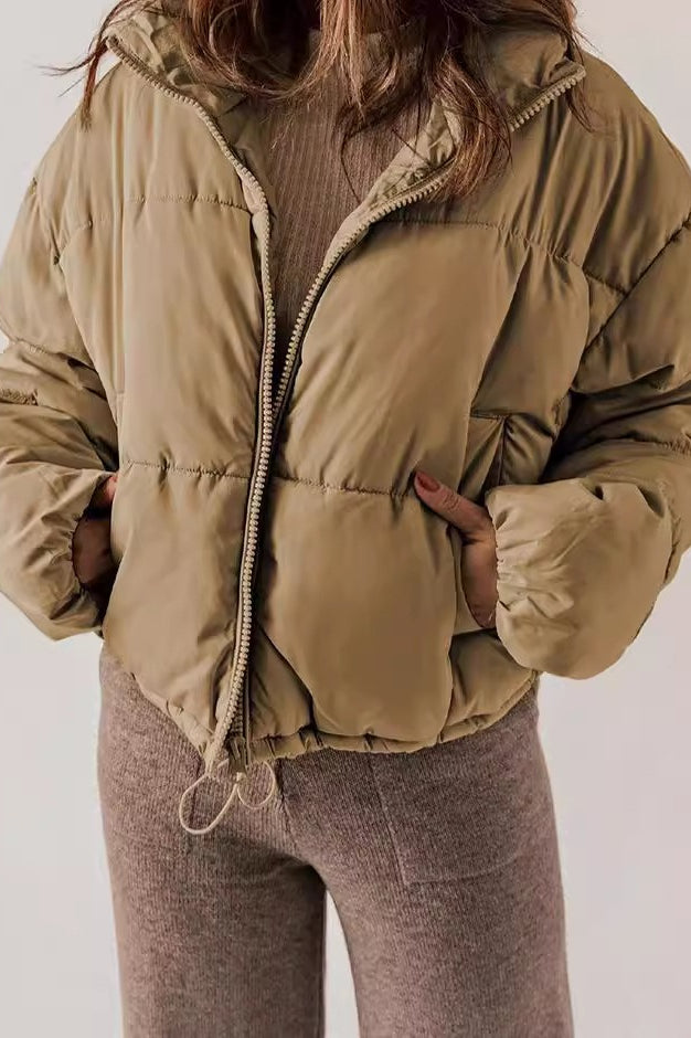 WW | Schlichte gestepptes Puffer-Jacke