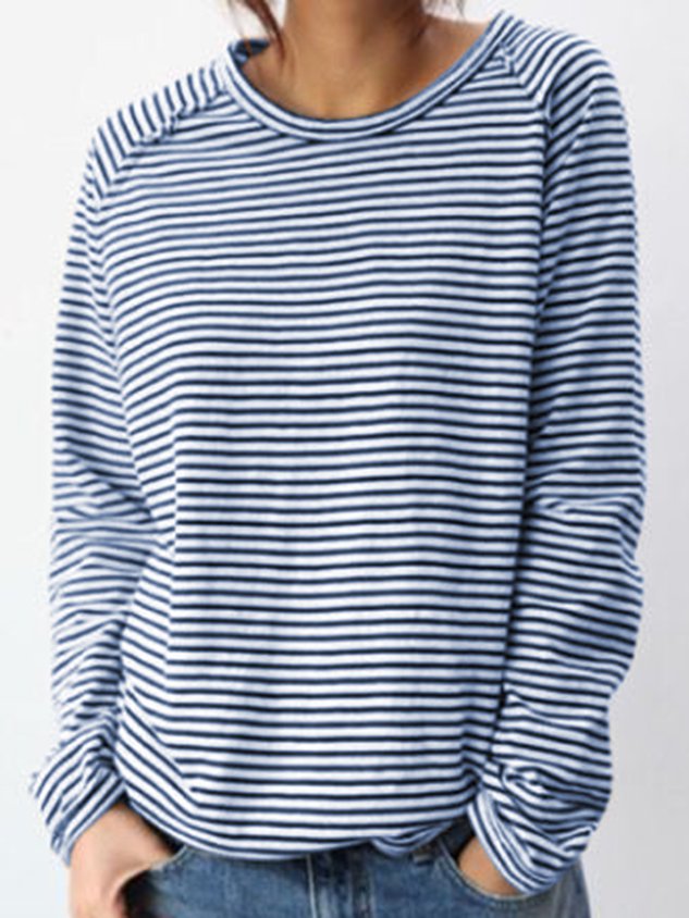 WW | Gestreifte Pullover mit Langen Ärmeln