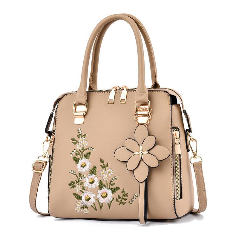 WW | Bestickte Handtasche Für Damen Mit Schulter Und Messenger Design