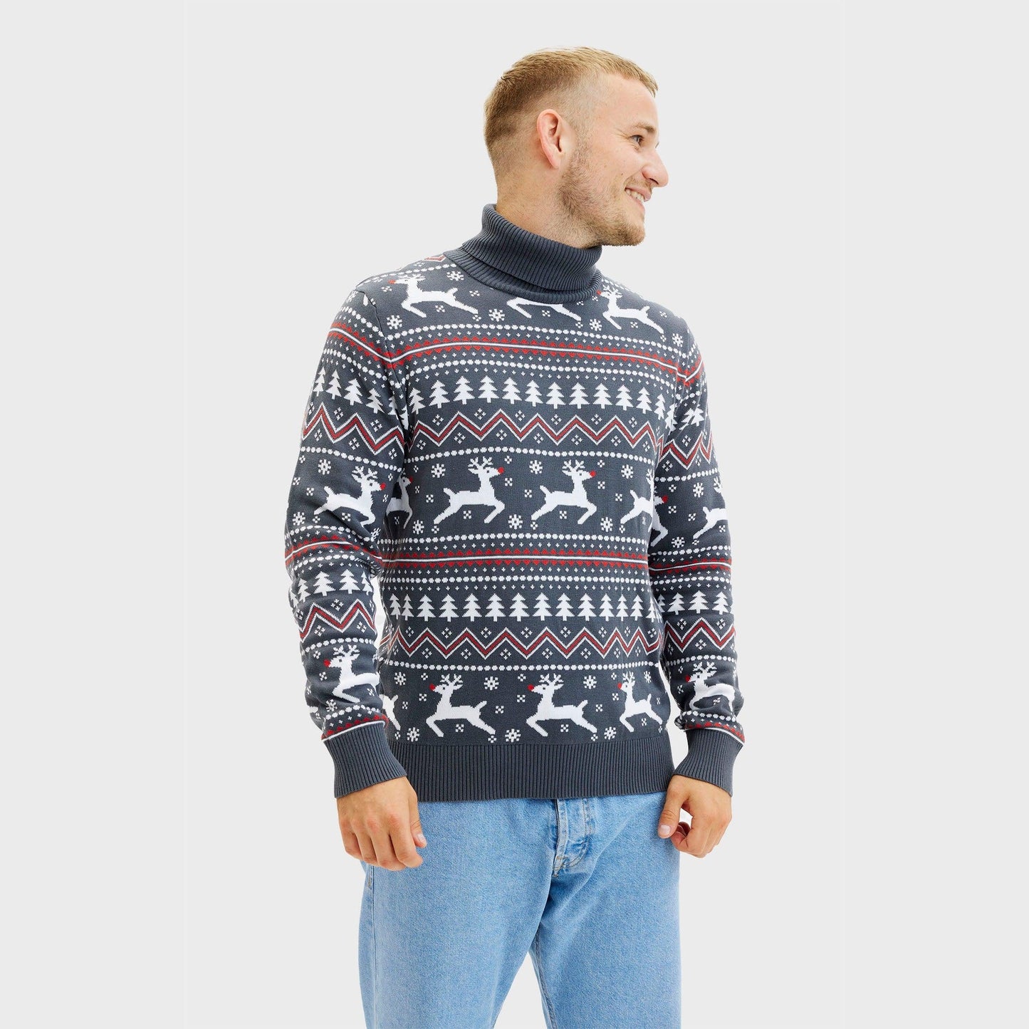 WW | Der stilvolle Highneck Weihnachtspullover - Herren