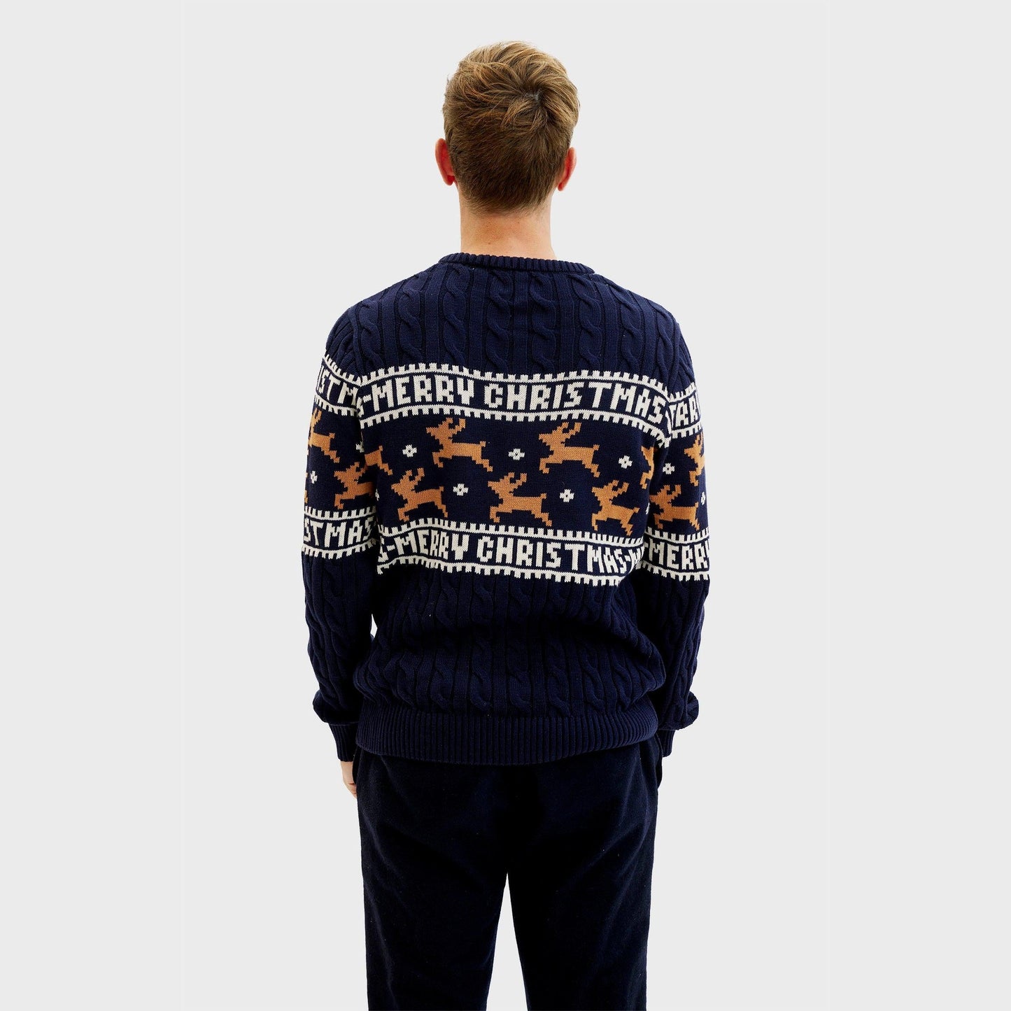 WW | Der elegante Weihnachtspulli Blau - Herren