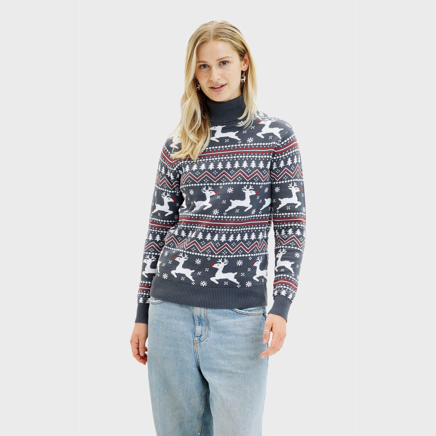 WW | Der stilvolle Highneck Weihnachtspullover - Damen