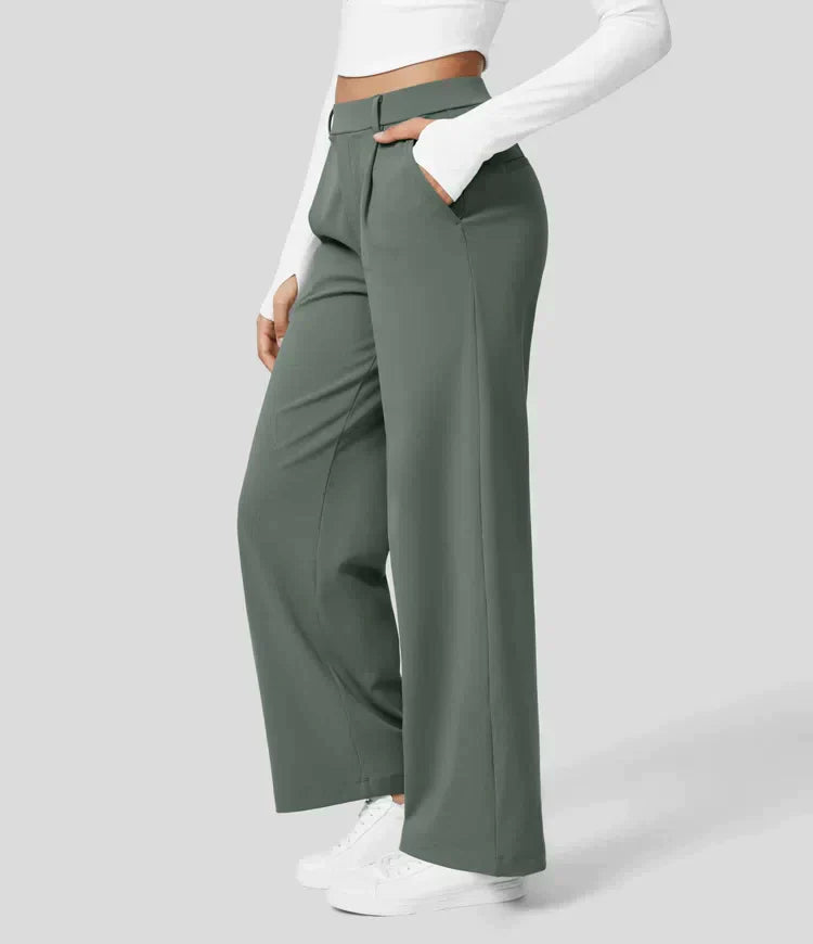 WW | Damenhose mit weitem Bein - High Waist, Business & Casual geeignet
