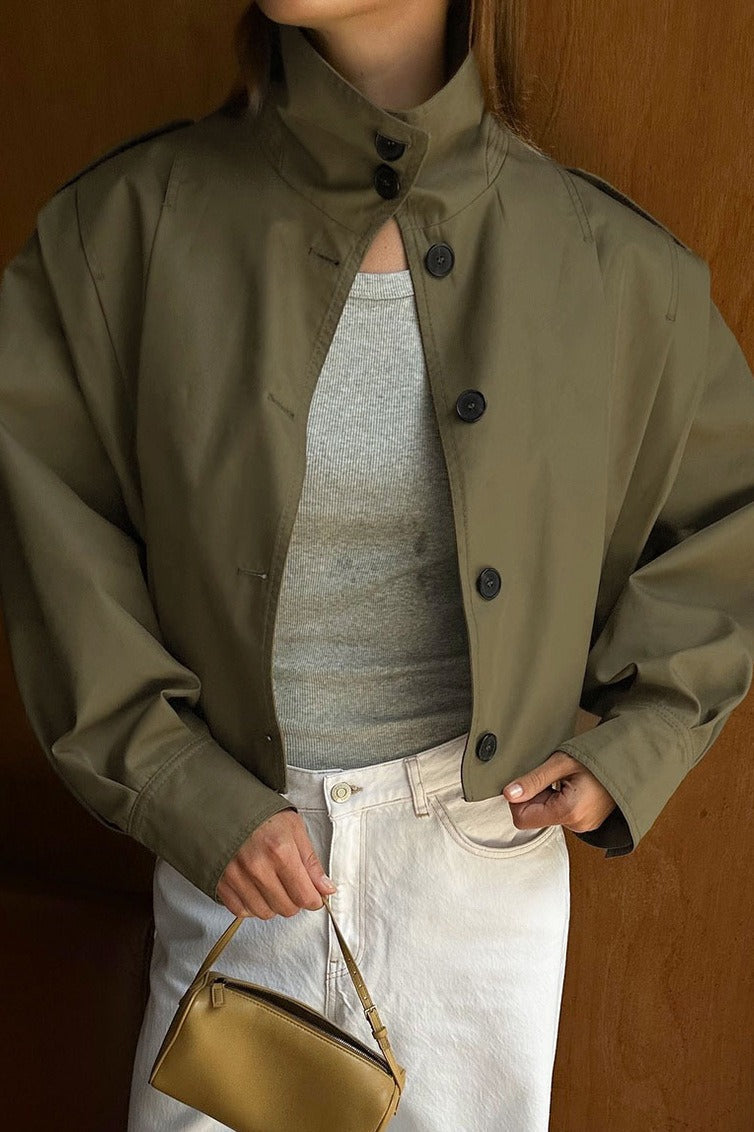 WW | Neck Long Sleeve Jacket