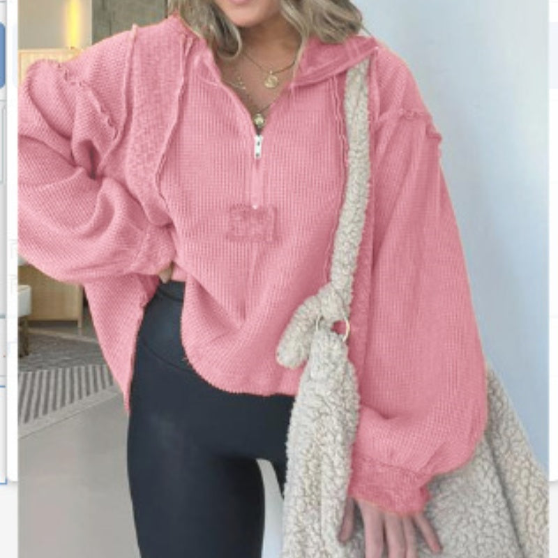 WW | Women's irregular hem sweater for autumn and winter
