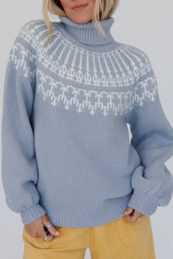 WW | Weihnachts Verdickte Rollkragen Langarm Gestrickter Pullover