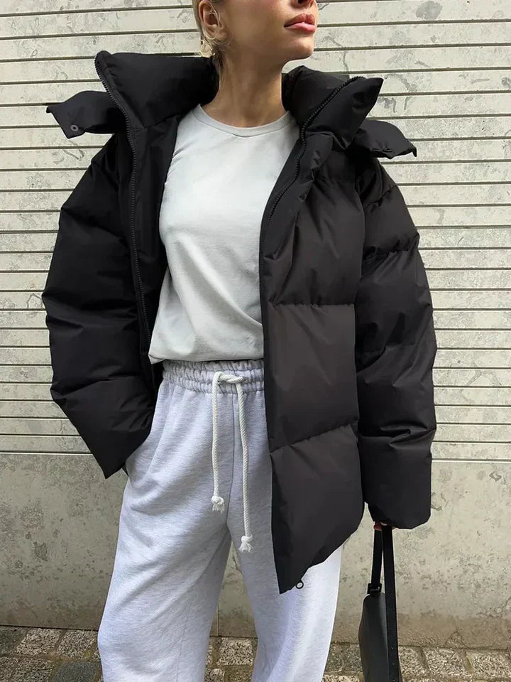 WW | Puffer-Jacke - Oversized-Schnitt - Baumwoll-Kaschmir-Mischung - Winter Wärme