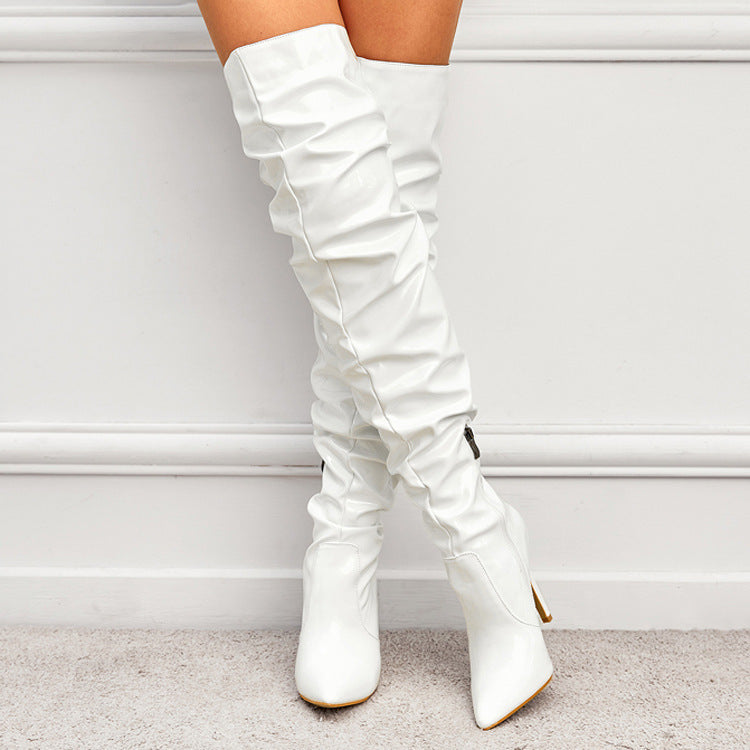 WW | Kniehohe Lange Stiefel Für Frauen Mit Super Hohem Absatz Für Partys