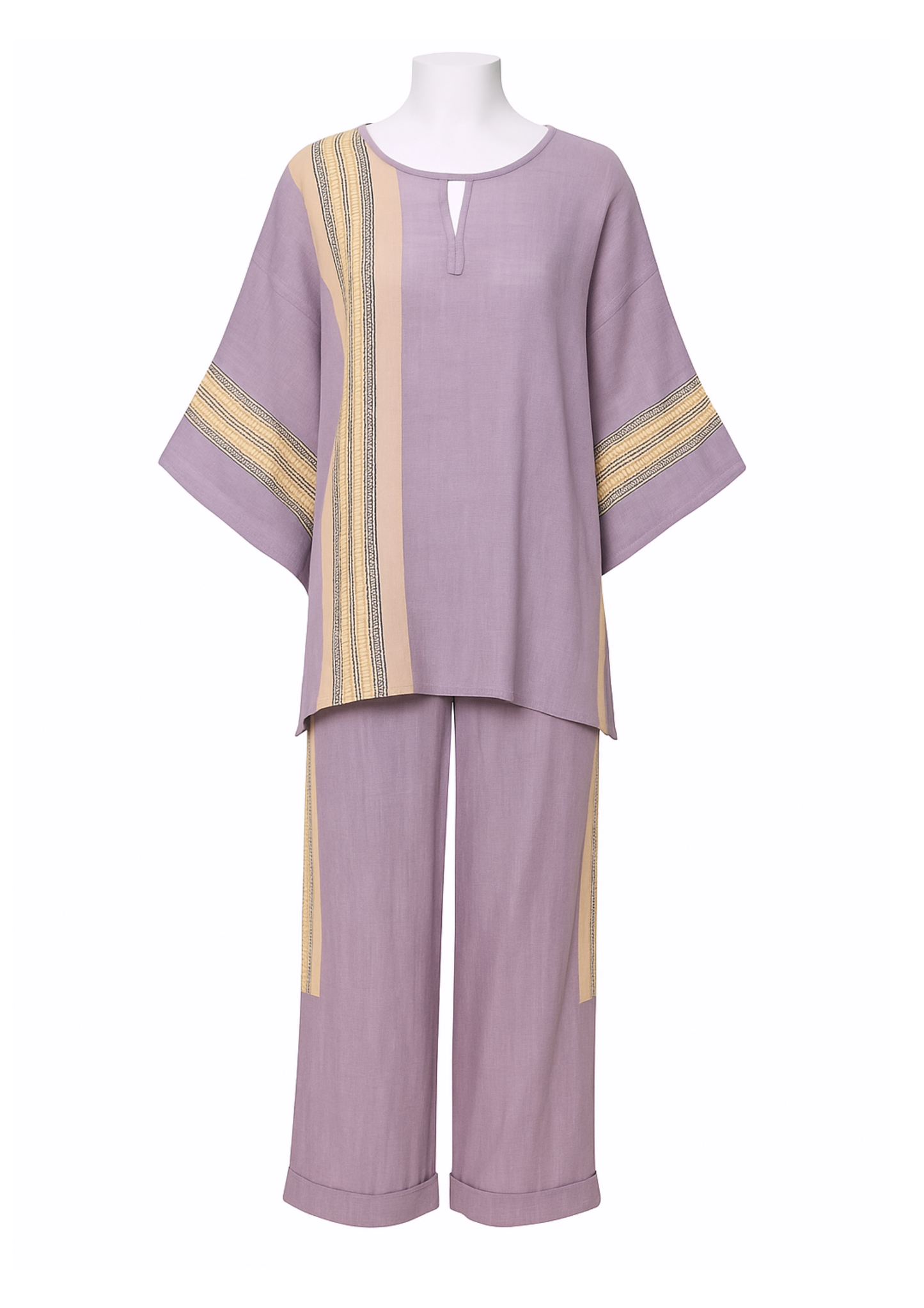 Teya Elegant Loose Maxi Dress - Purple